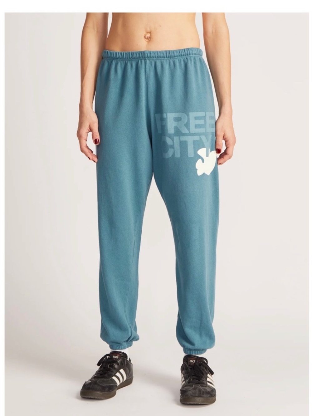 Free City Logo Sweatpants in Surplus  Size S NWOT